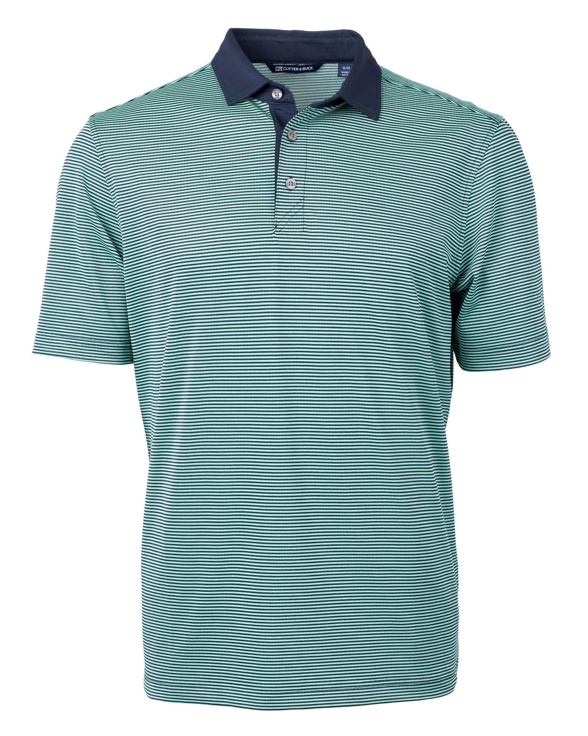 Cutter & Buck Virtue Eco Micro Stripe Recycled Mens Polo