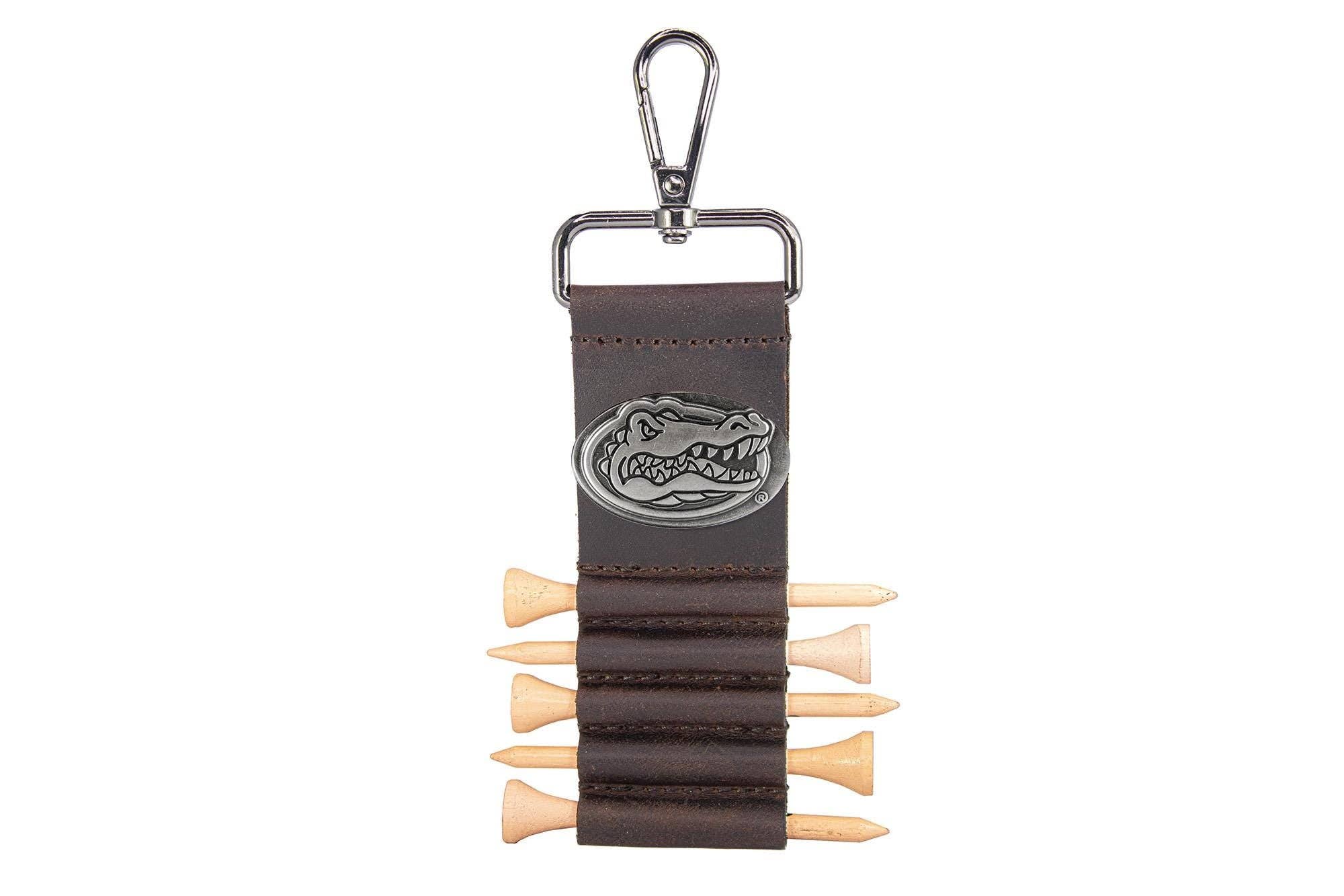 Florida Gators Leather Golf Ball and Tee Holder