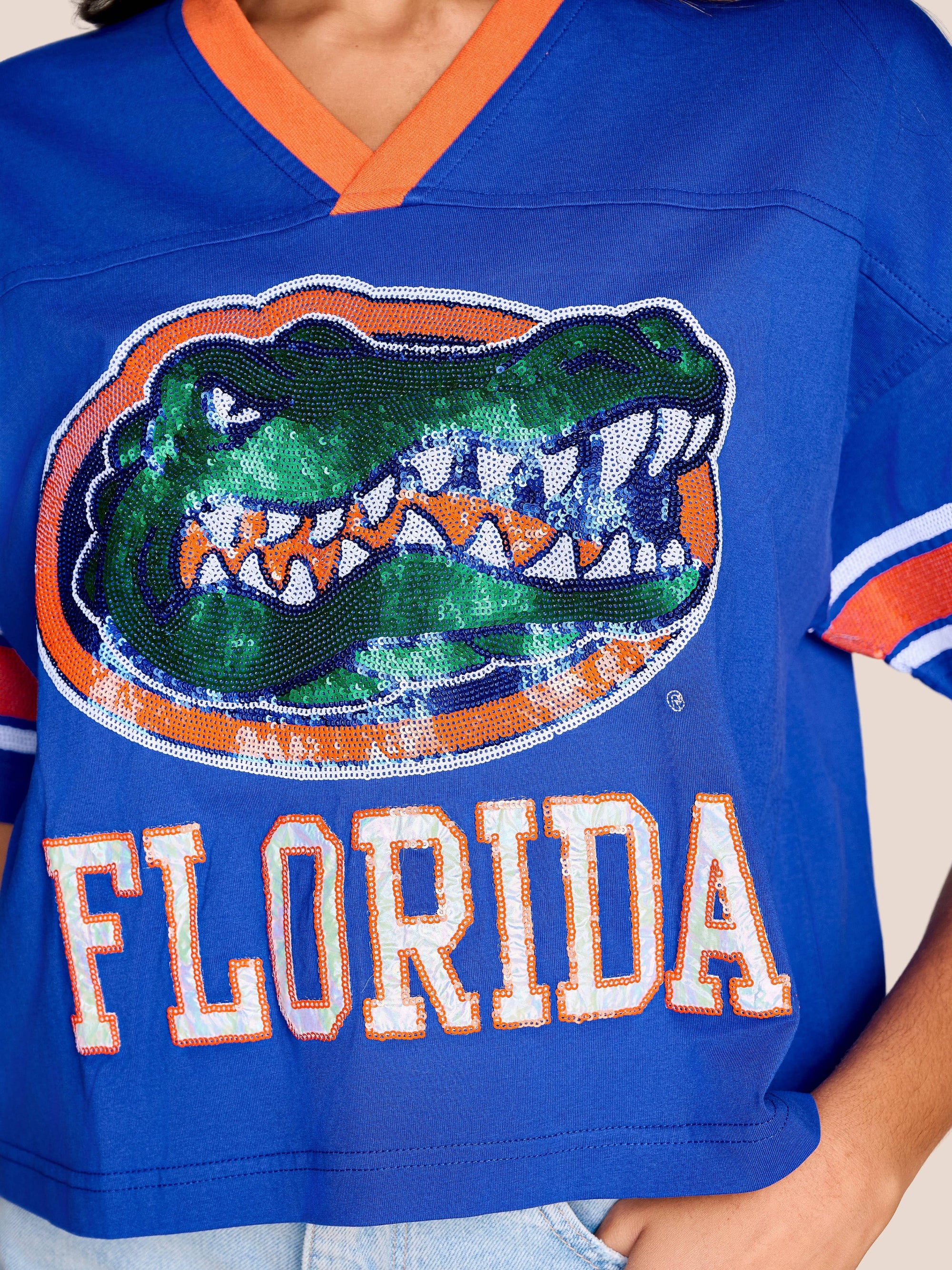 The Blitz Sequin Jersey Tee | Florida