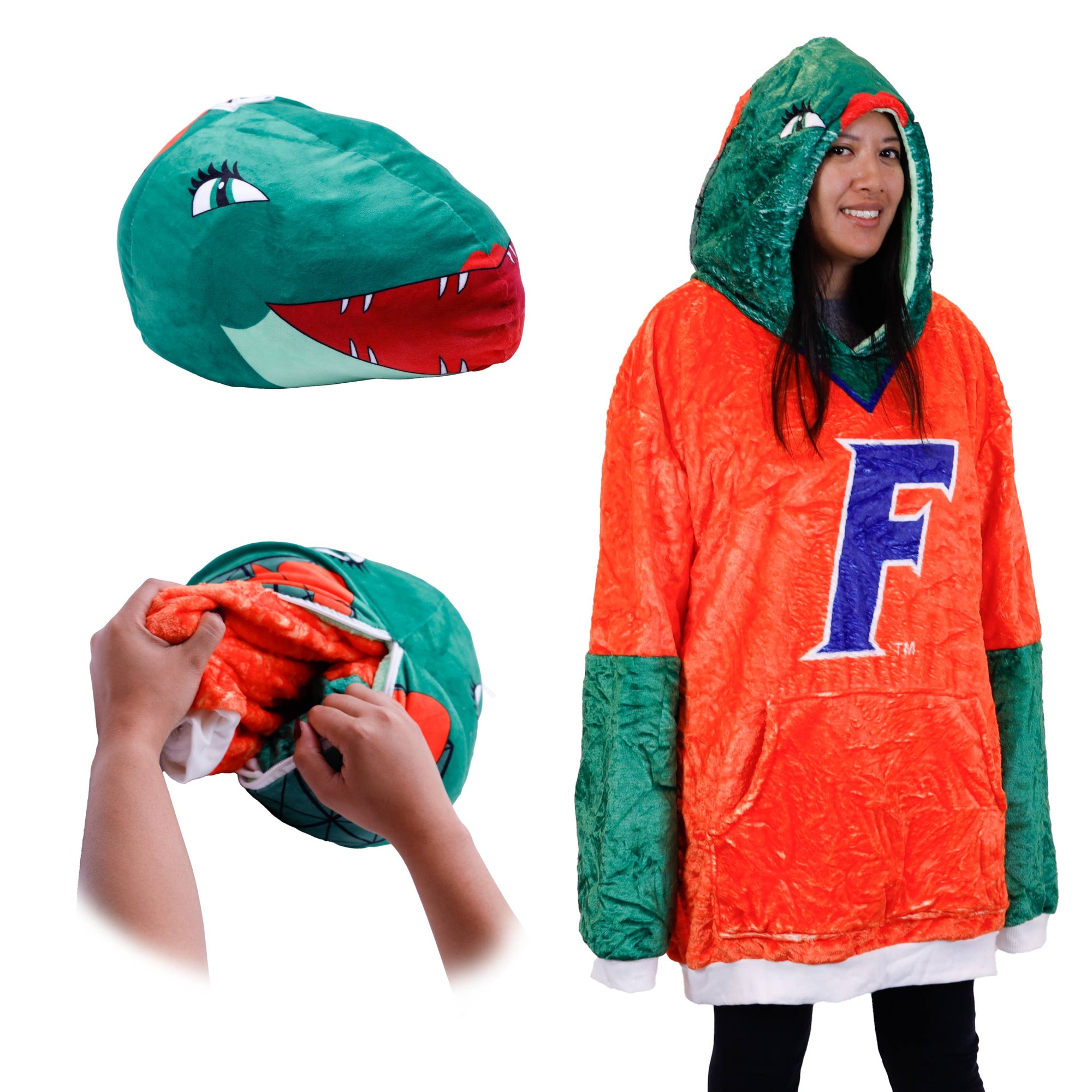 University of Florida Alberta Snugible 2-in-1 Blanket Hoodie & Pillow