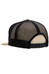 Camouflage Polyester Fabric 7 Panel Flat Bill Trucker Hat