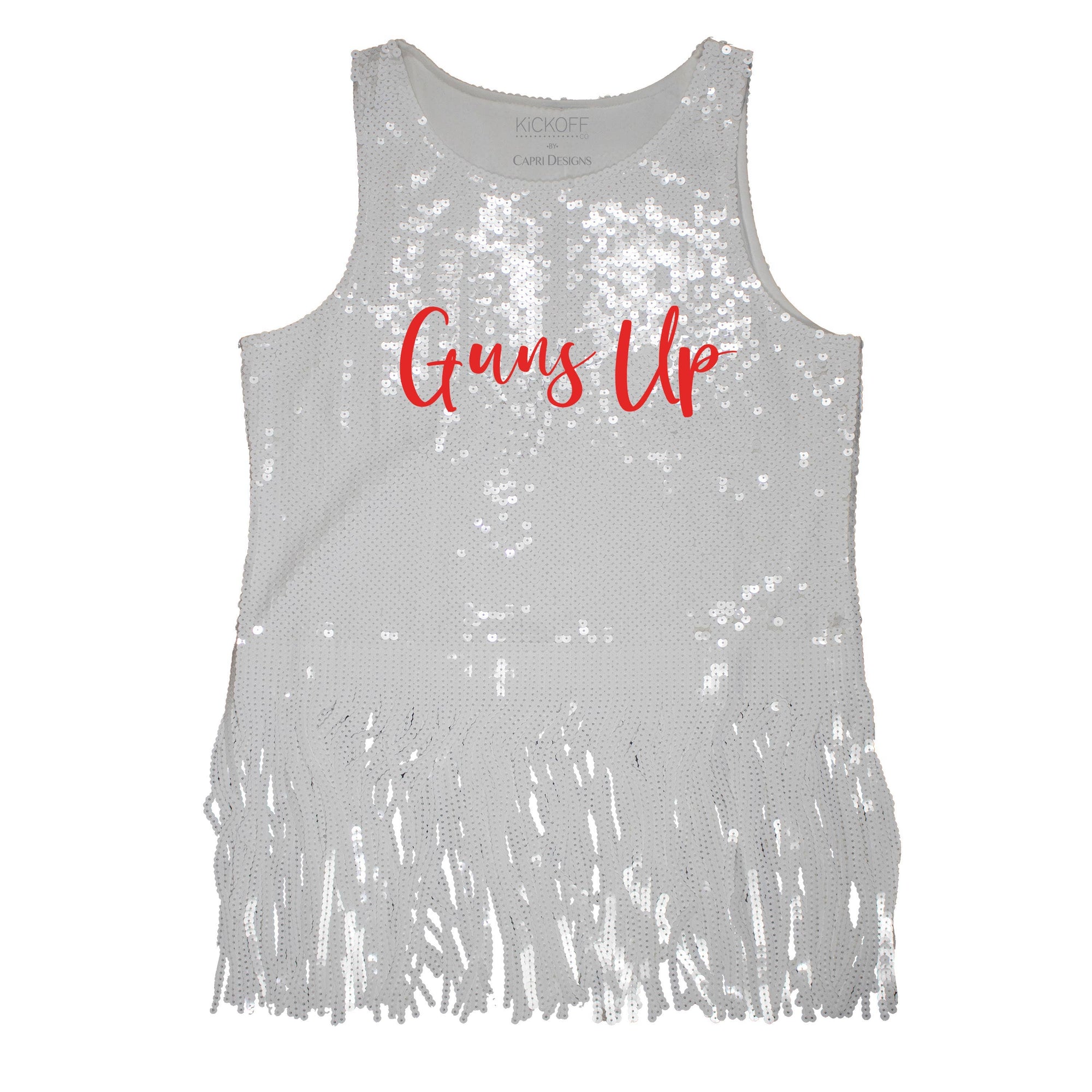 Sequin Script Fringe Tank - NCAA Licensed: University of Florida / L