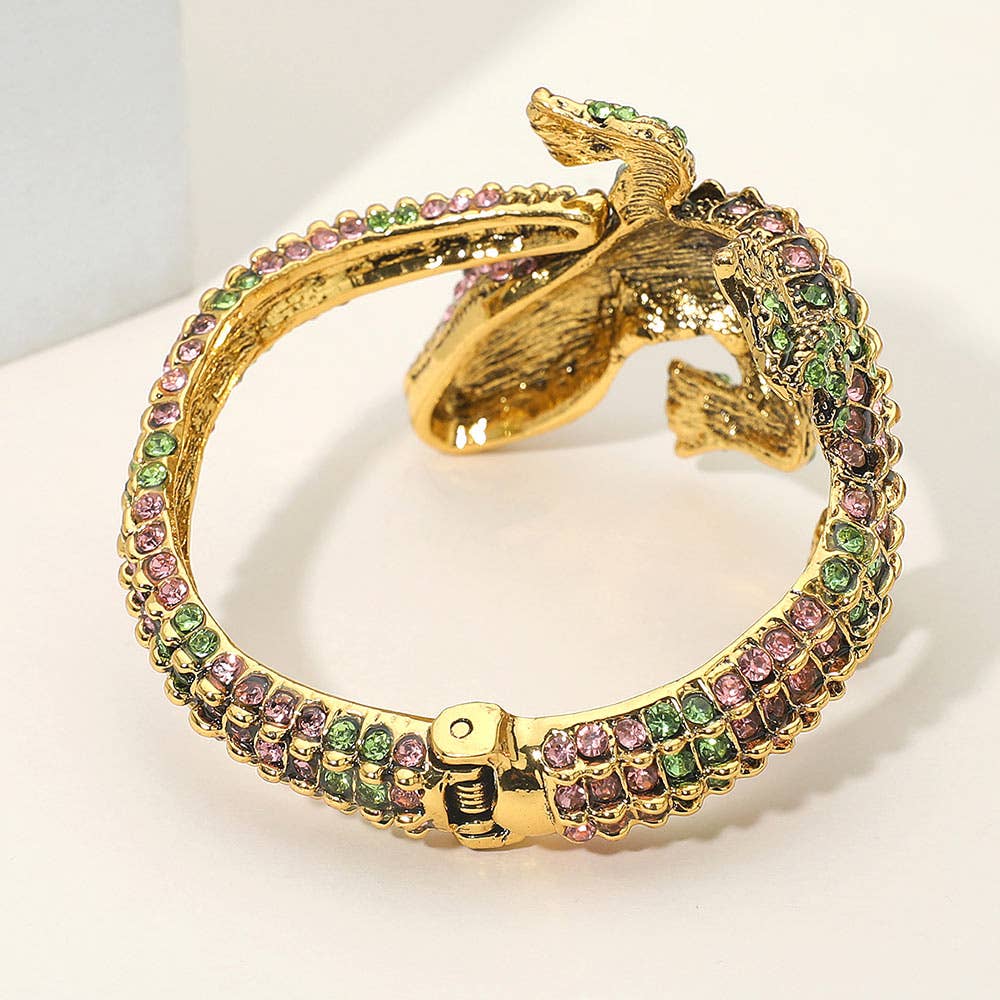 Crystal Rhinestone Crocodile/Alligator Embellished Bracelet