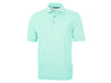 Cutter & Buck Virtue Eco Pique Stripe Recycled Mens Polo: M / Tour Blue / MCK01168