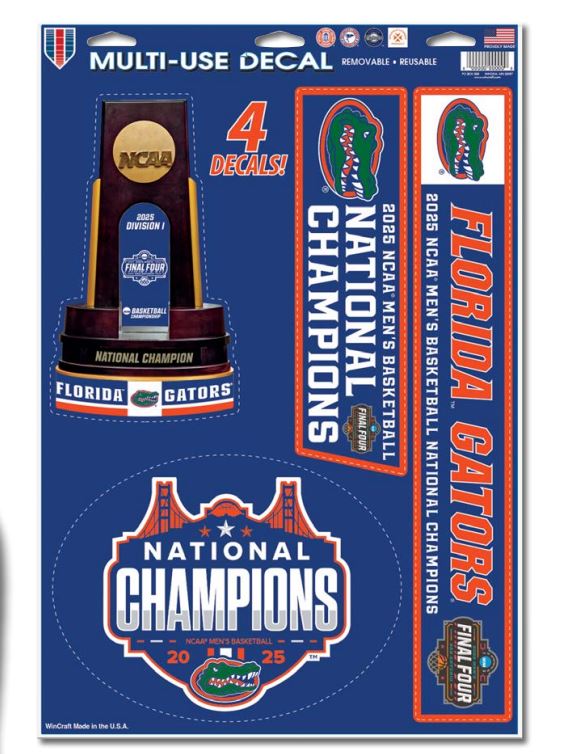 2025 Mens Basketball National Champ 11" x 17" Multi-Use Decal Cut-to-Shape
