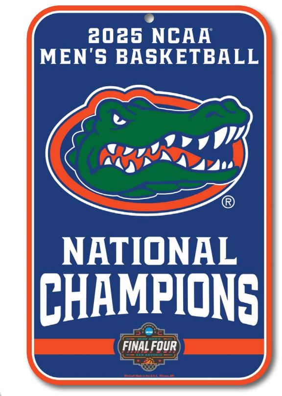 2025 Mens Basketball National Champ Styrene Sign 11" x 17"