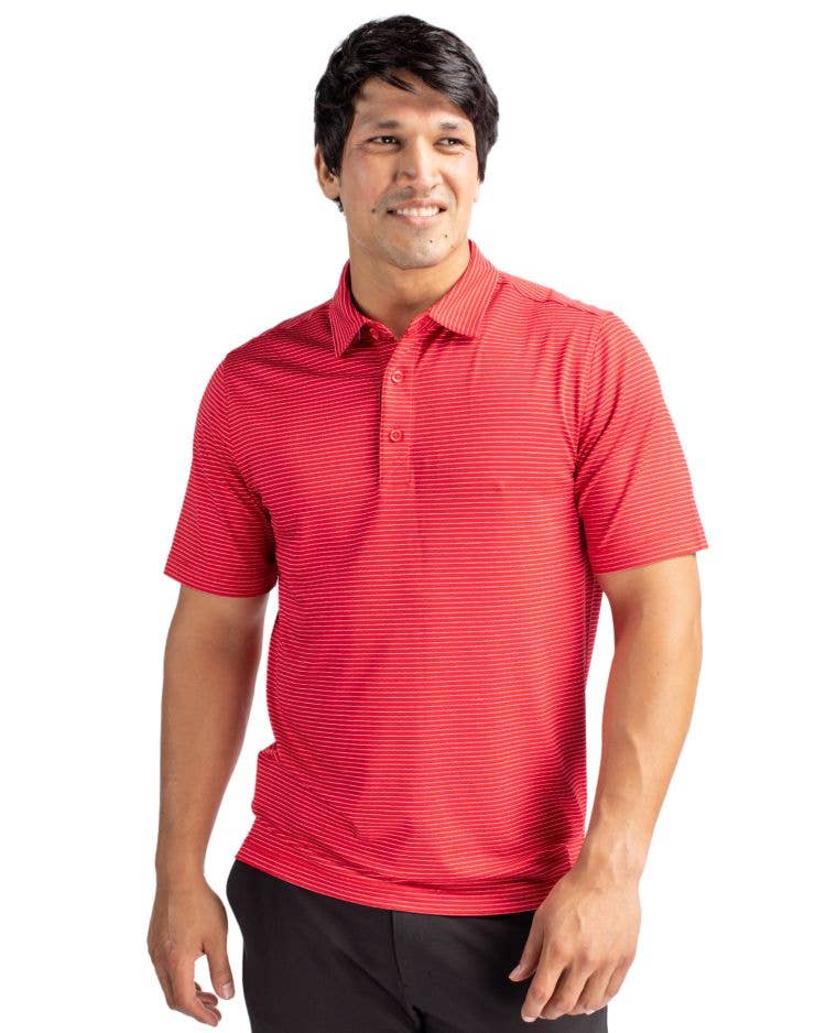 Cutter & Buck Forge Pencil Stripe Stretch Mens Polo