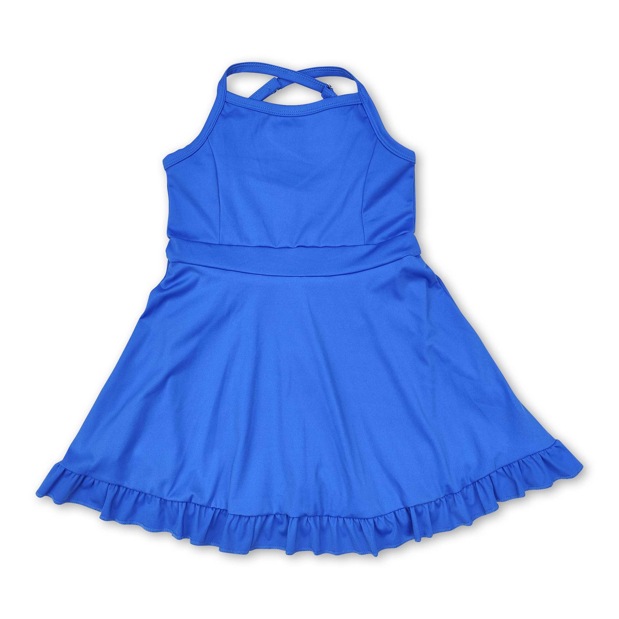 Multi colors kids girls summer athletic dresses