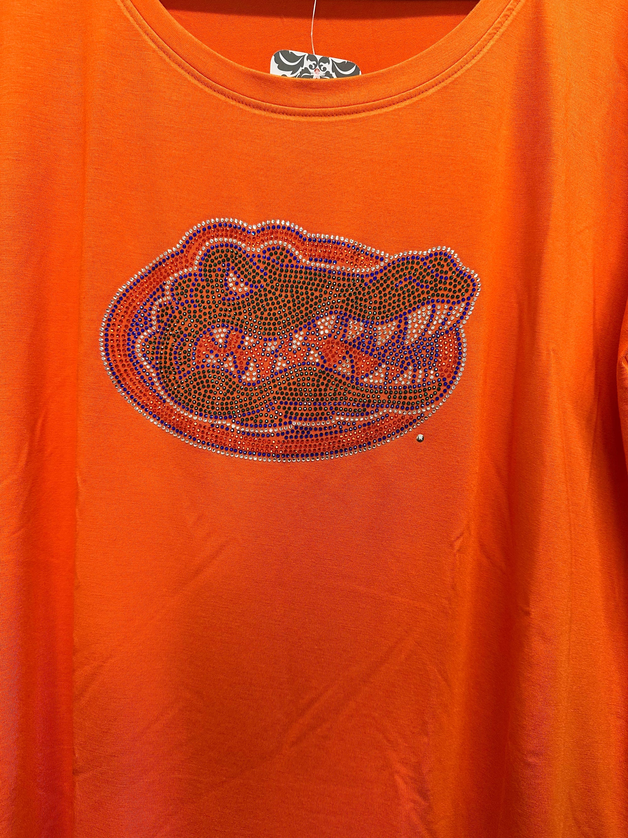 Florida Gators Rhinestone Scarlet Scoop Neck Tee