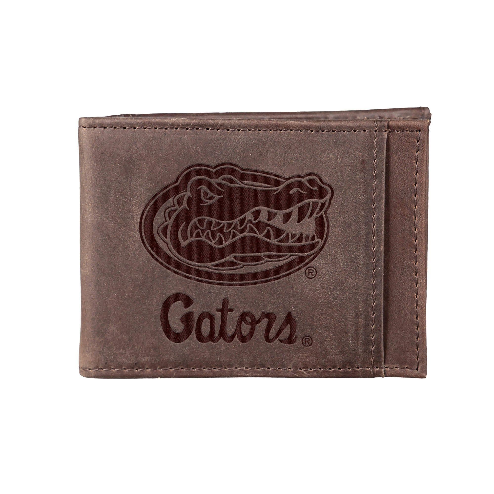 Front Pocket Wallet w/ RFID Blocking, University of Florida, Brown