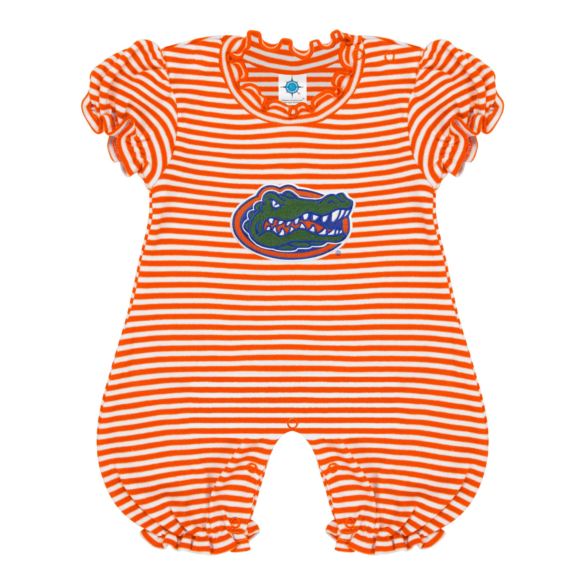 Florida Gators Striped Infant Puff Sleeve Romper
