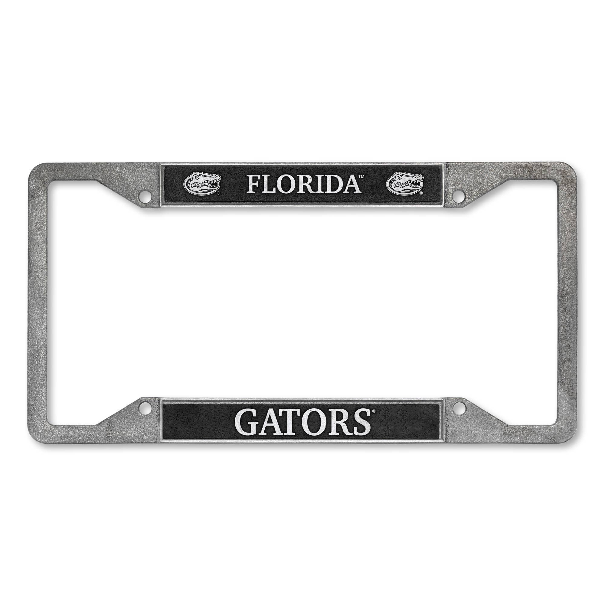NCAA  Florida Gators  Pewter License Plate Frame 12" x 6"
