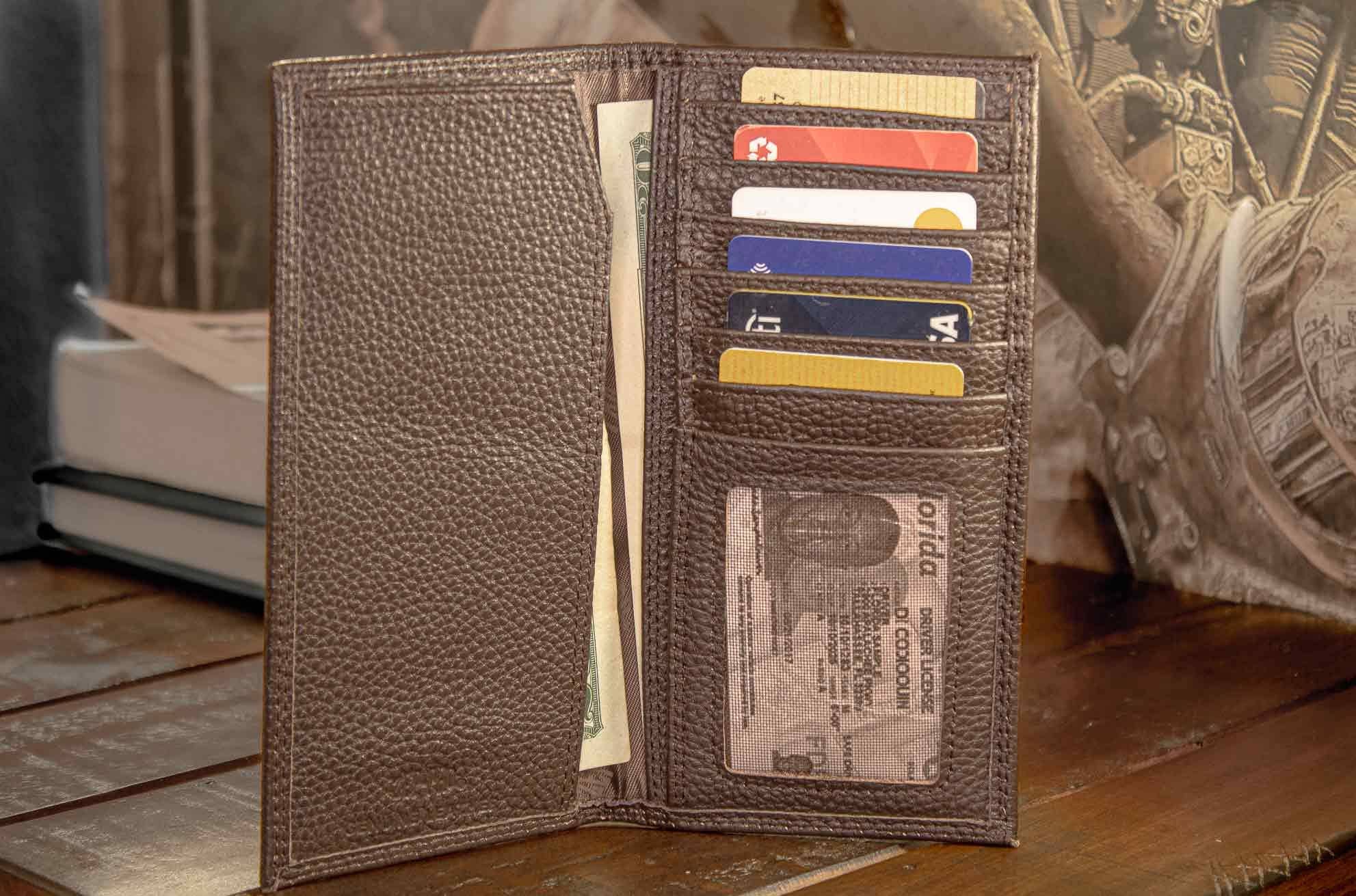 Florida Gators Pebble Grain Leather Wallet – Bifold, Trifold, Tall Roper & Slim Front Pocket – Black or Brown
