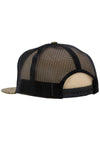 Camouflage Polyester Fabric 7 Panel Flat Bill Trucker Hat