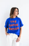 Florida Perkins Chenille Oversized Band Tee: WASHEDROYAL / XL