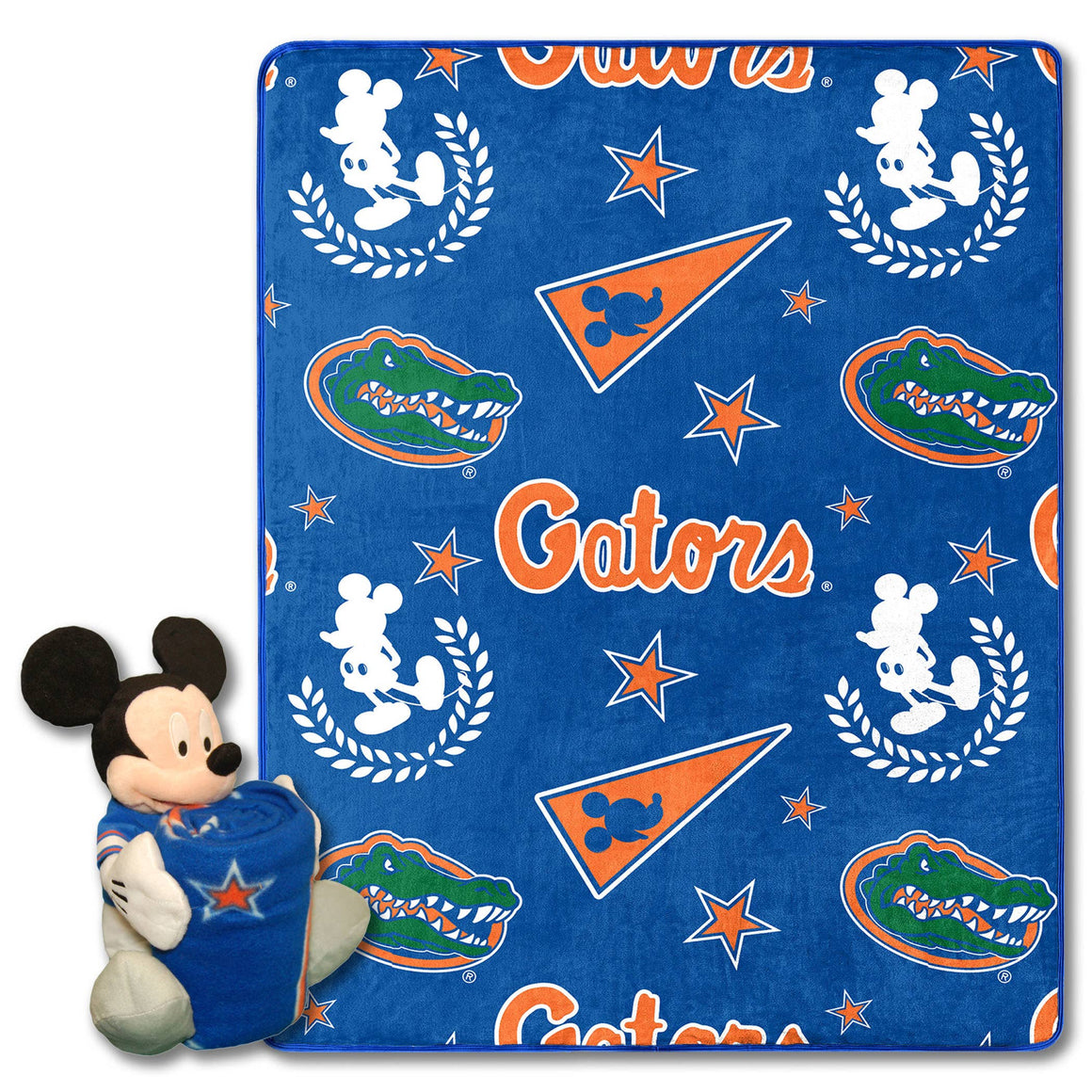 NCAA Florida Gators Mickey Silk Touch Throw & Hugger
