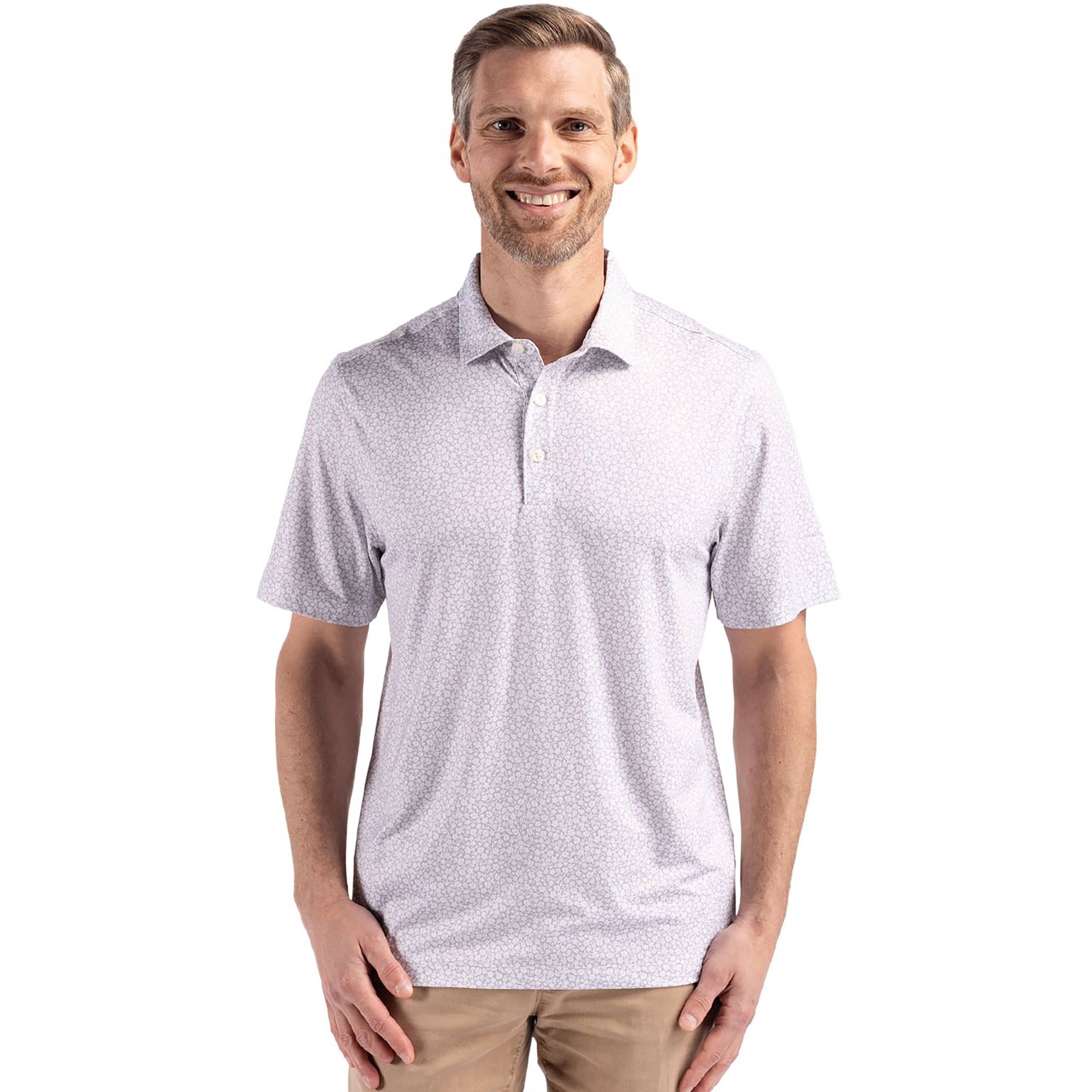 Cutter & Buck Pike Eco Flora Print Mens Polo