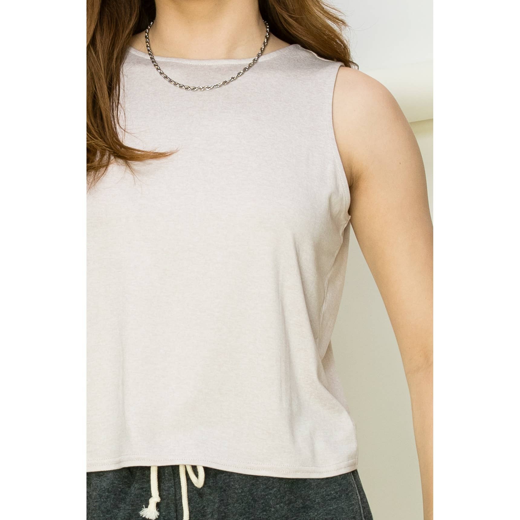 Tie-Back Sleeveless Top