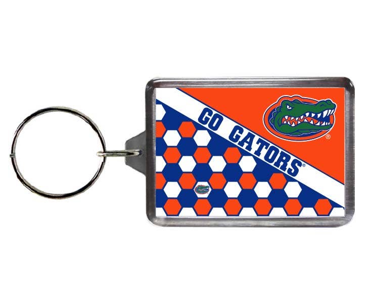 Florida Gators Keychain Lucite Honeycomb