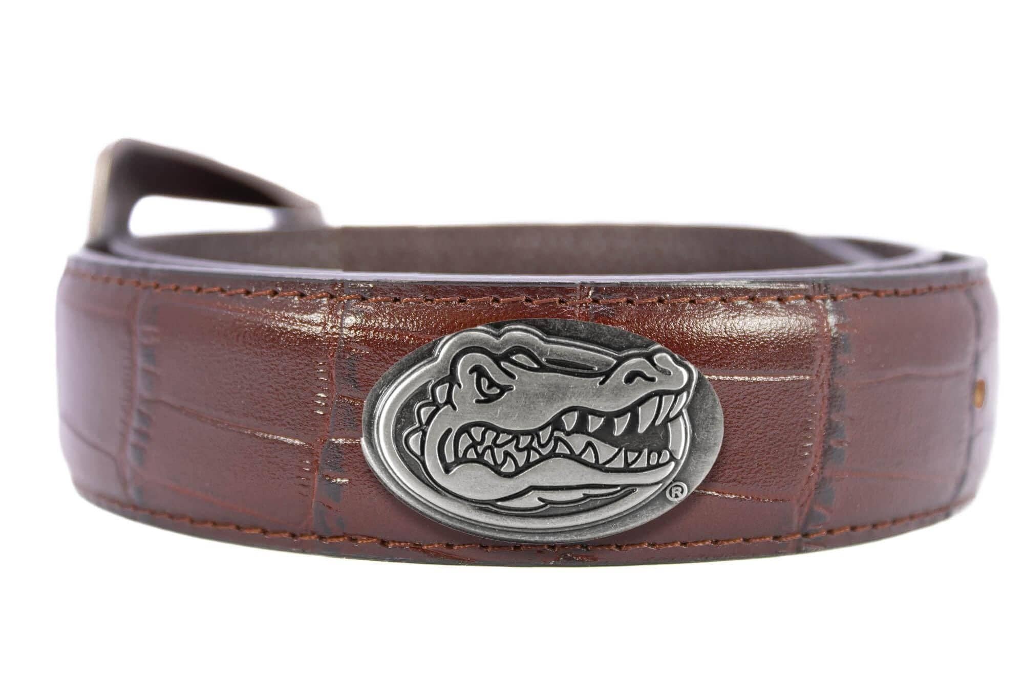 Florida Gators Men's Collegiate Croc Leather Belt.