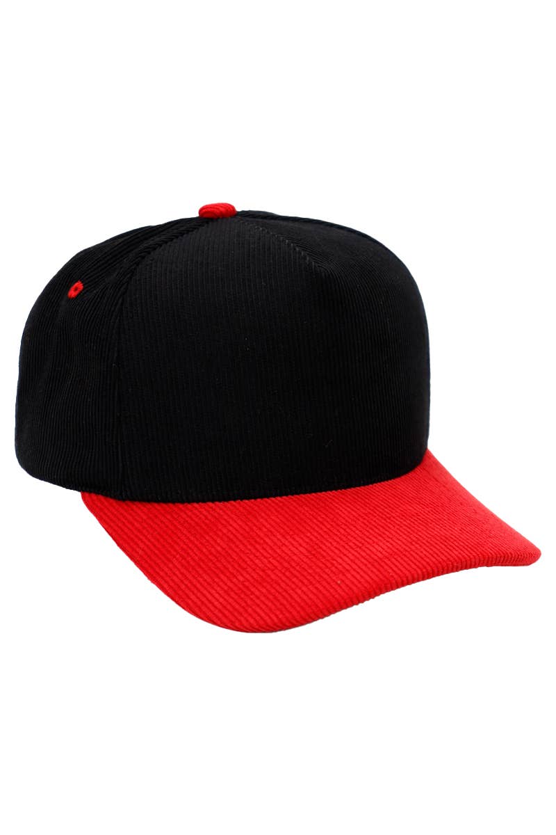 Premium Corduroy Two Tone Baseball Cap