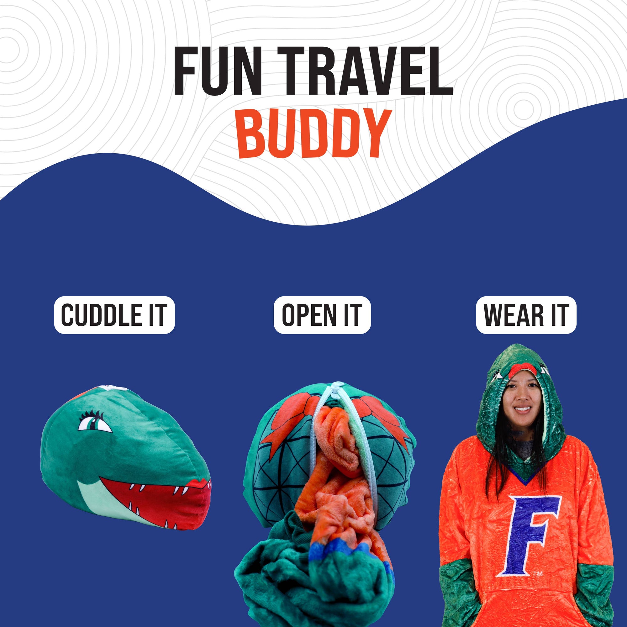 University of Florida Alberta Snugible 2-in-1 Blanket Hoodie & Pillow