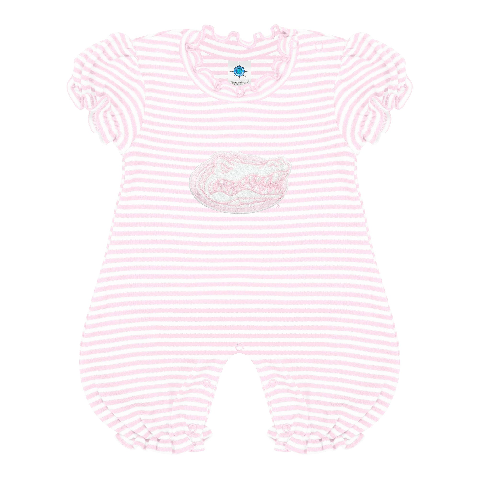 Florida Gators Striped Infant Puff Sleeve Romper