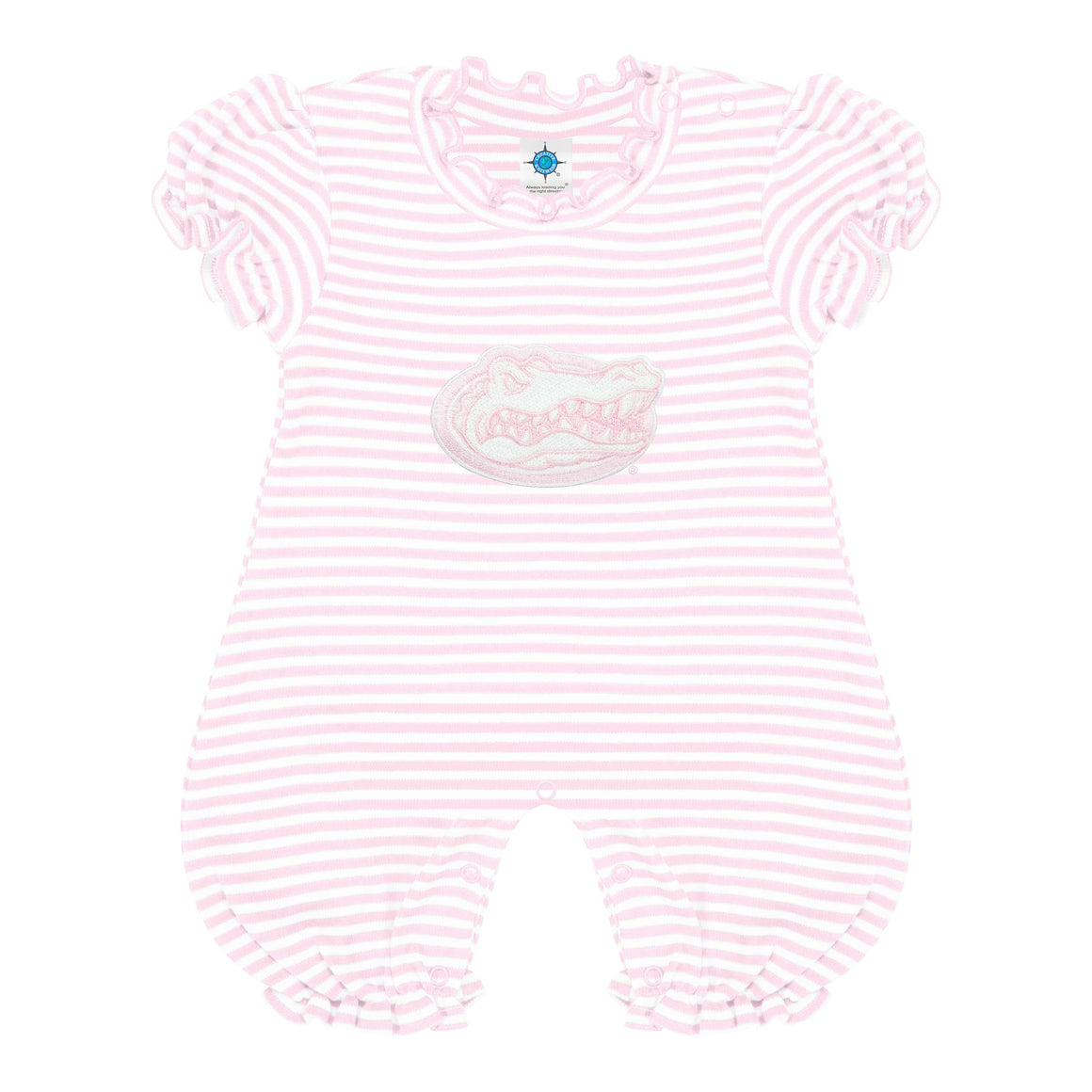 Florida Gators Striped Infant Puff Sleeve Romper
