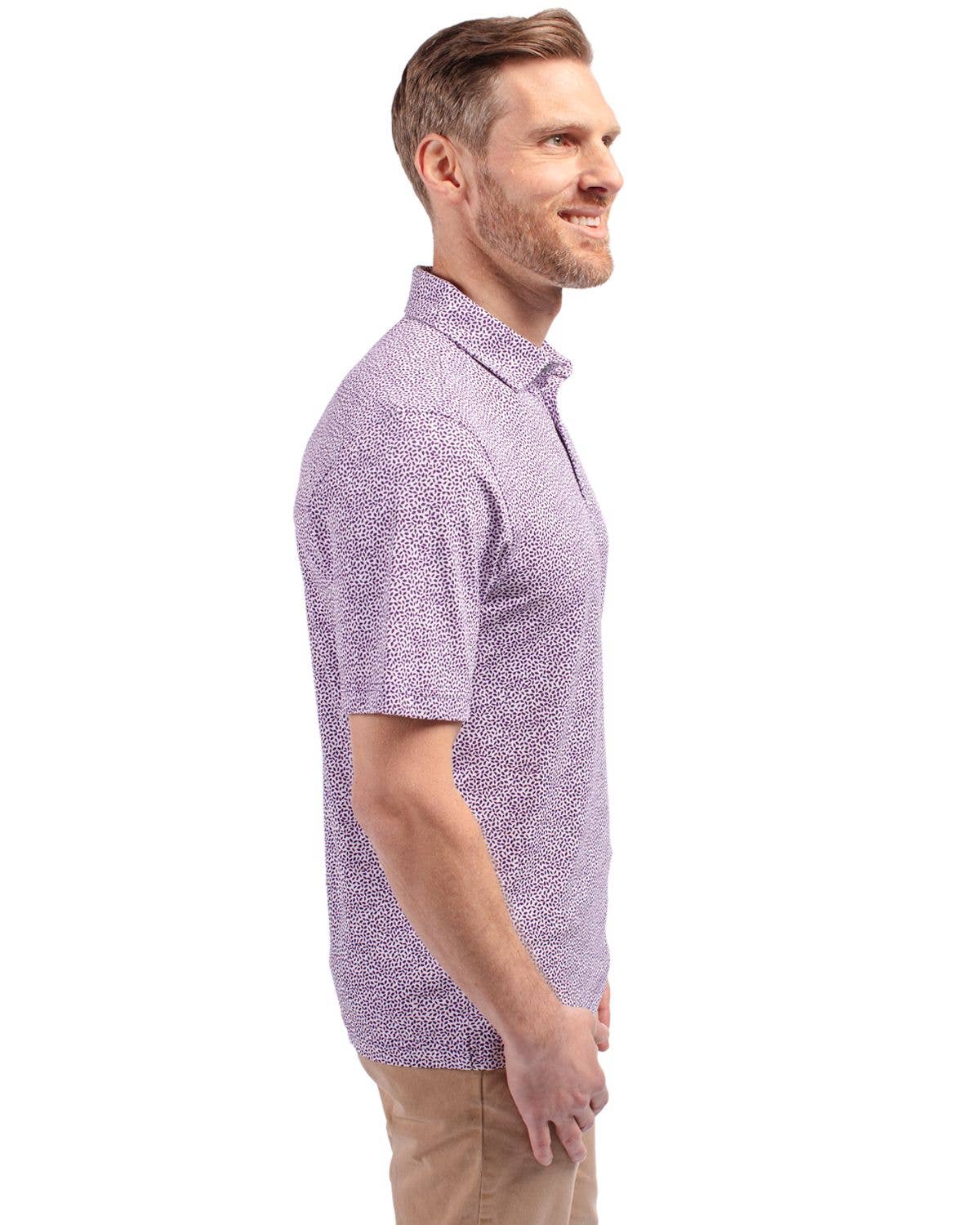 Cutter & Buck Virtue Eco Pique Botanical Print Recycled Polo