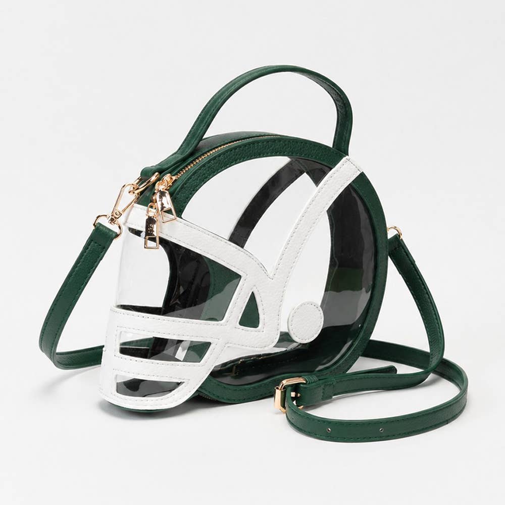 Transparent Gameday Football Helmet Shaped Crossbody Handbag