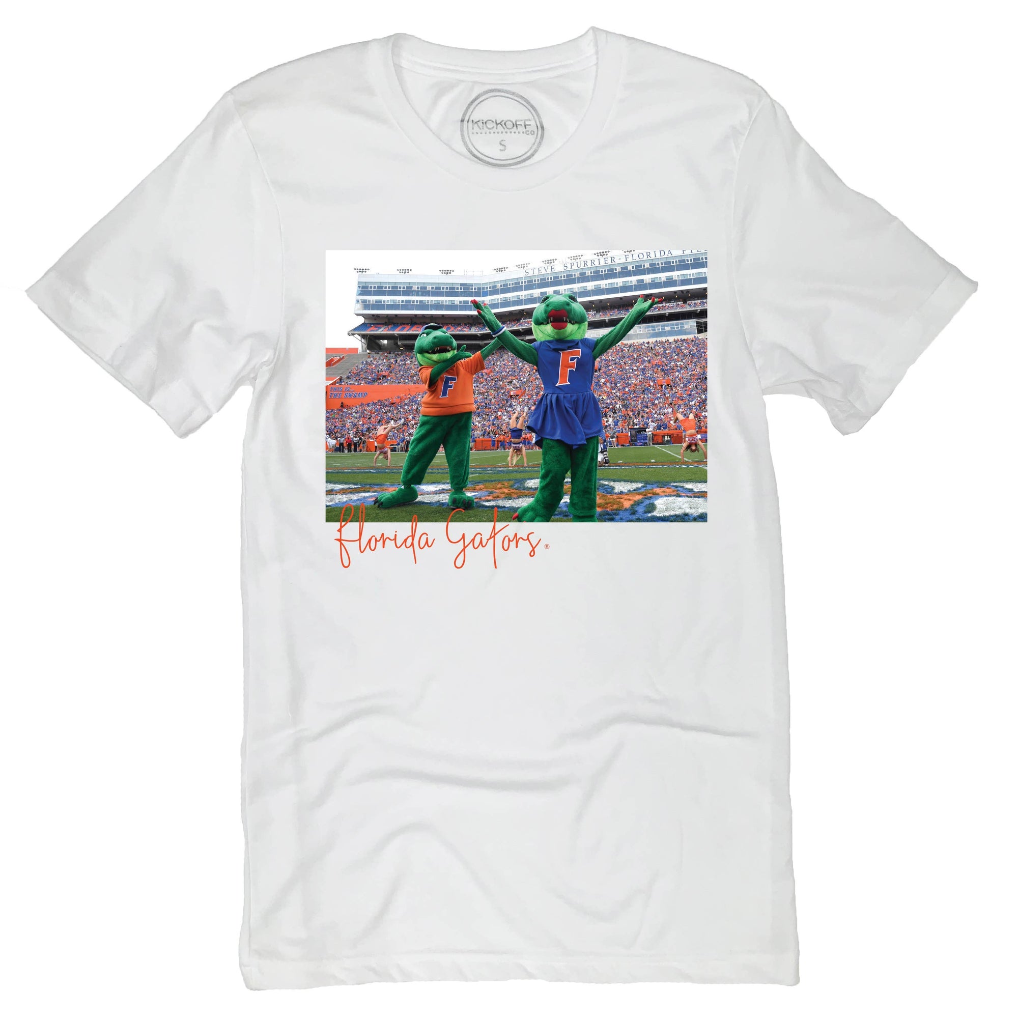 Stadium Short Sleeve T-shirt in White - NCAA Licensed: University of Florida / Large