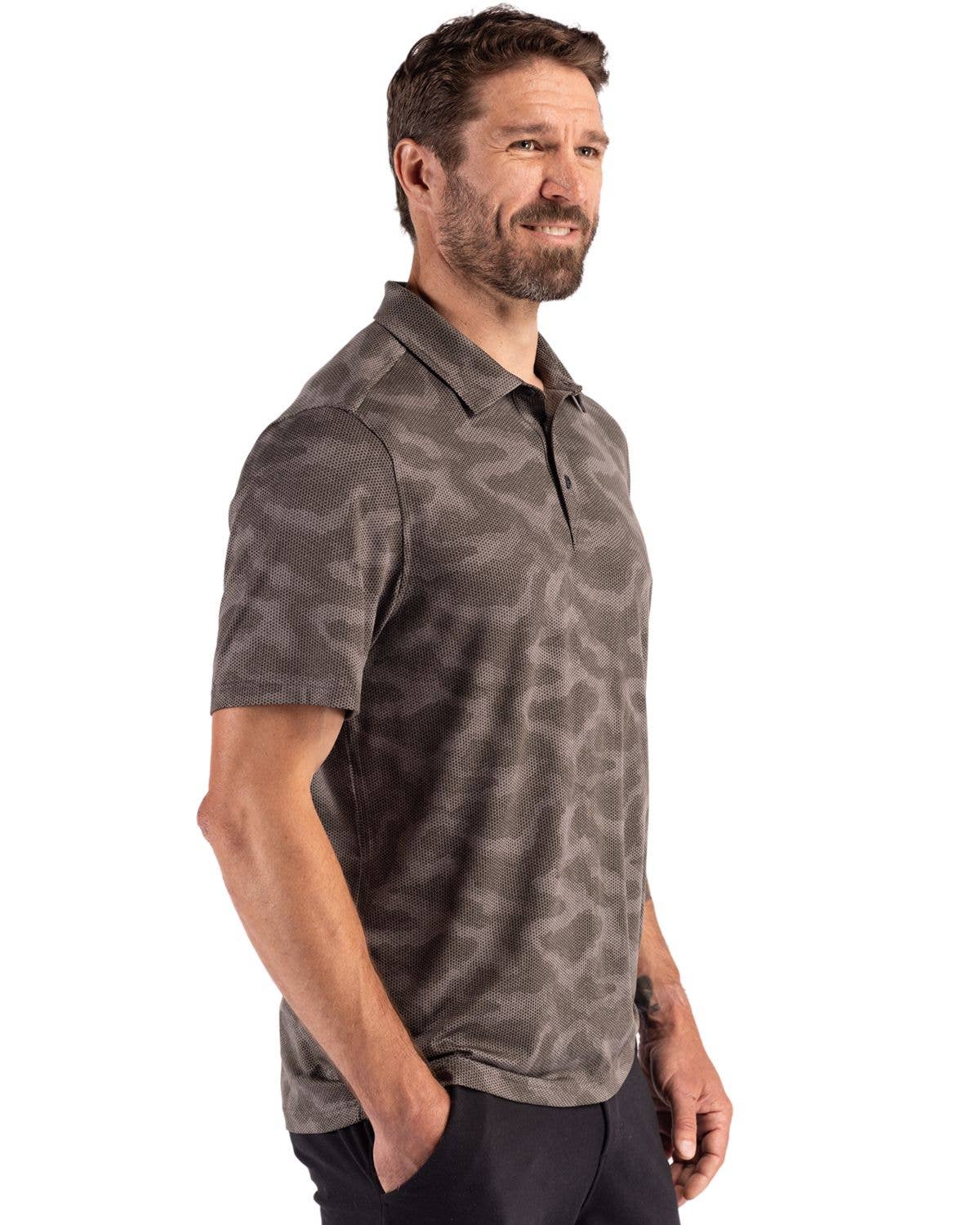 Cutter & Buck Coastline Epic Comfort Camo Print Mens Polo