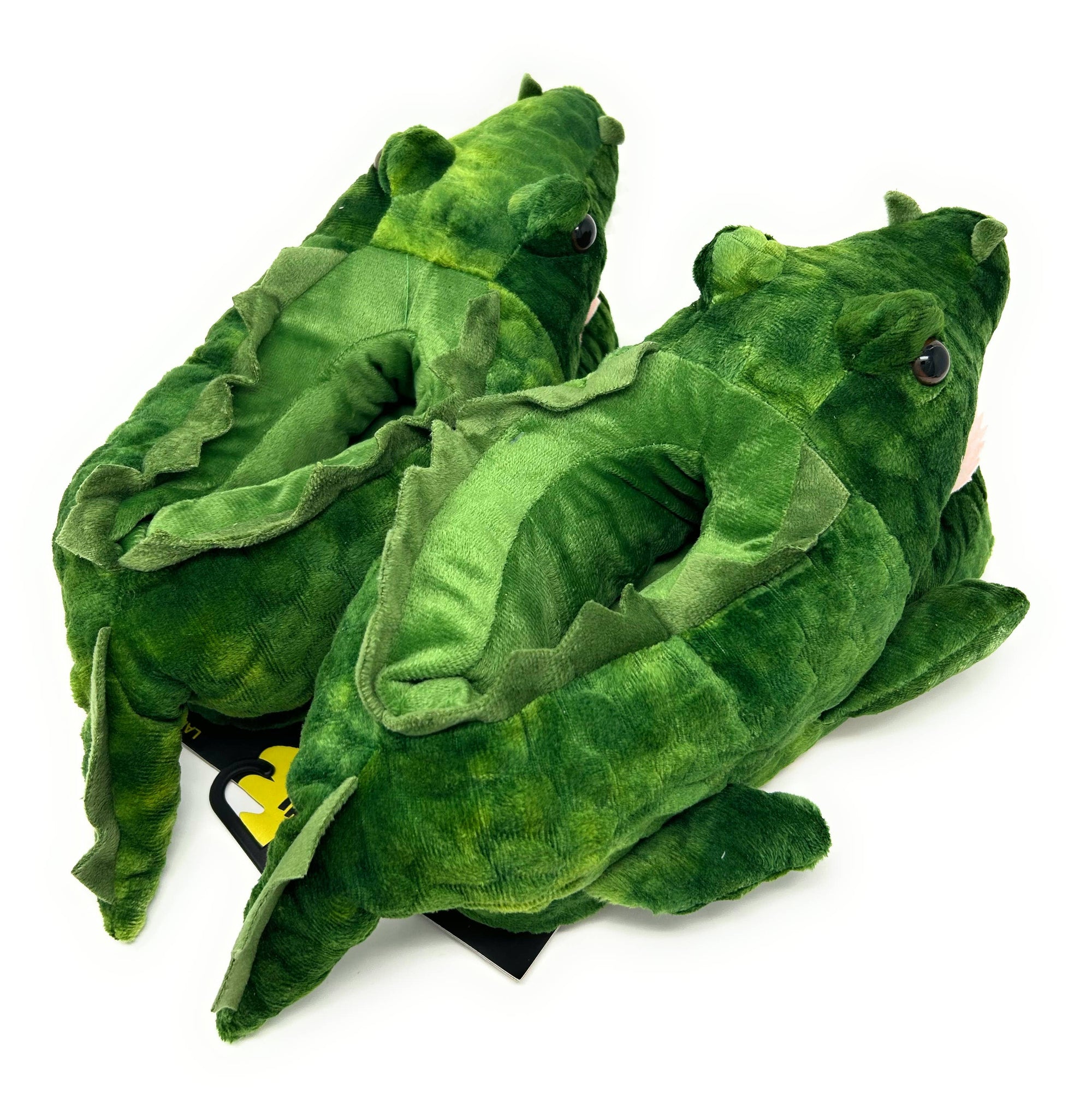 Alligator Hugs | Women's Funny Animal Plush Slippers: L (Women’s 9-10)