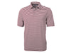 Cutter & Buck Virtue Eco Pique Stripe Recycled Mens Polo: M / Tour Blue / MCK01168