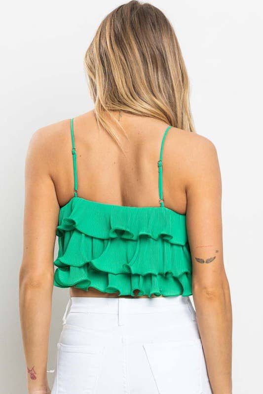 Pleated Top: ORANGE / 2-2-2 (S-M-L)