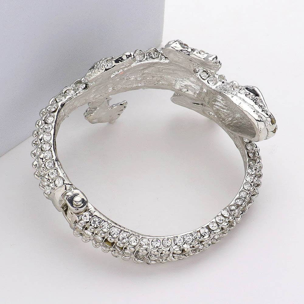Crystal Rhinestone Crocodile/Alligator Embellished Bracelet