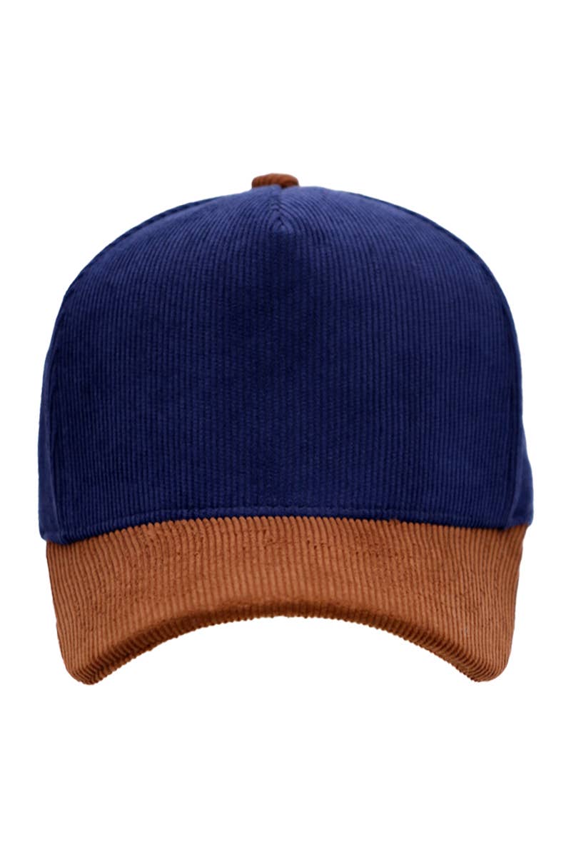Premium Corduroy Two Tone Baseball Cap