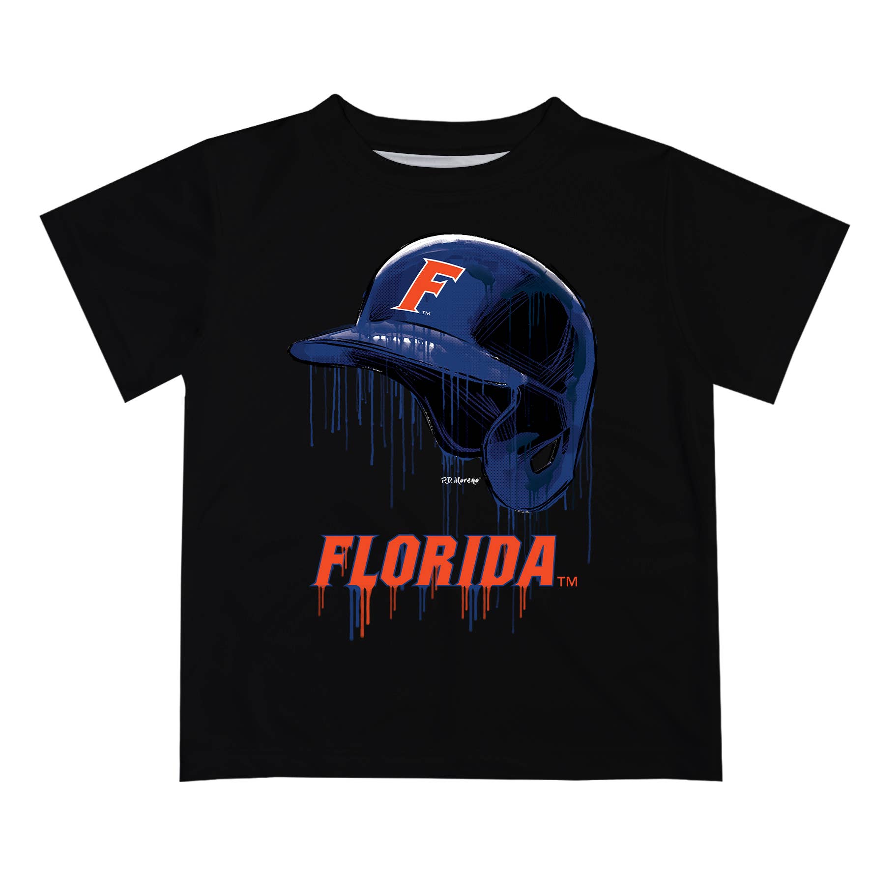 Florida Gators Original Dripping Baseball Helmet T-Shirt: 4 / Orange