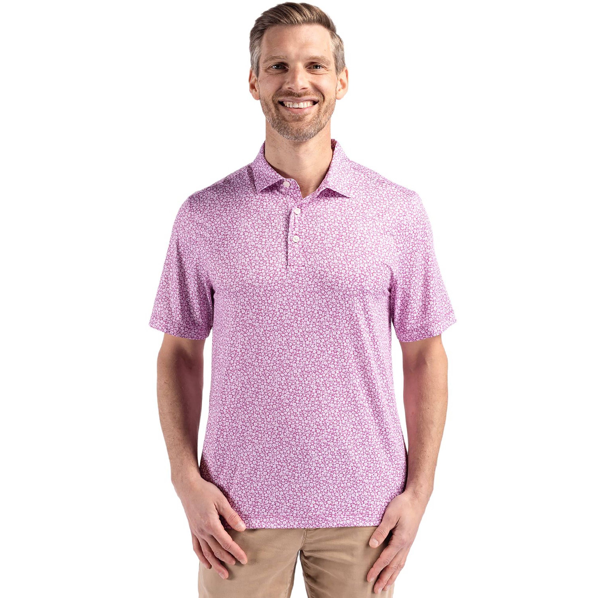 Cutter & Buck Pike Eco Flora Print Mens Polo