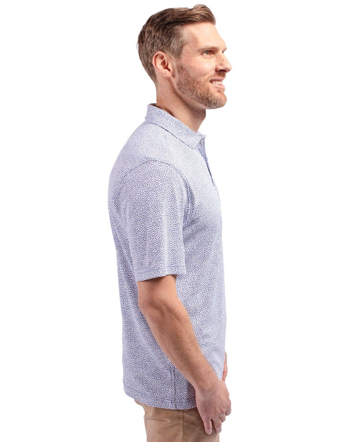 Cutter & Buck Virtue Eco Pique Botanical Print Recycled Polo