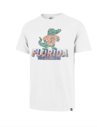 FLORIDA GATORS VIN WHITE WASH TOPSIDE SCRUM TEE MEN