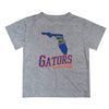 Florida Gators State Map Short Sleeve T-shirt: Gray / L