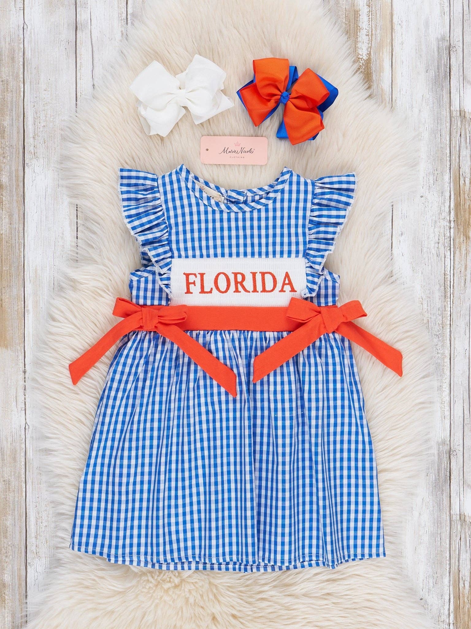 Florida Smocked Gingham Dress