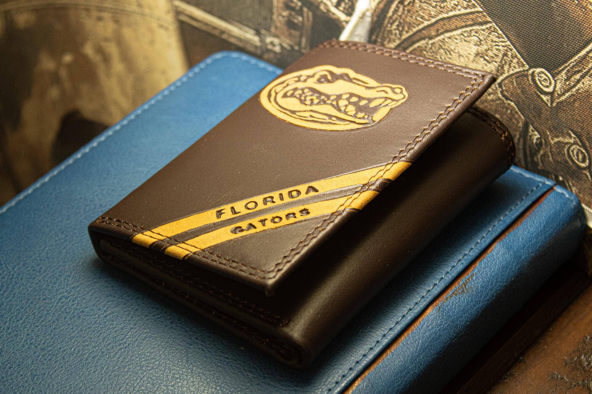 Florida Gators Men's Embossed Leather Wallet.