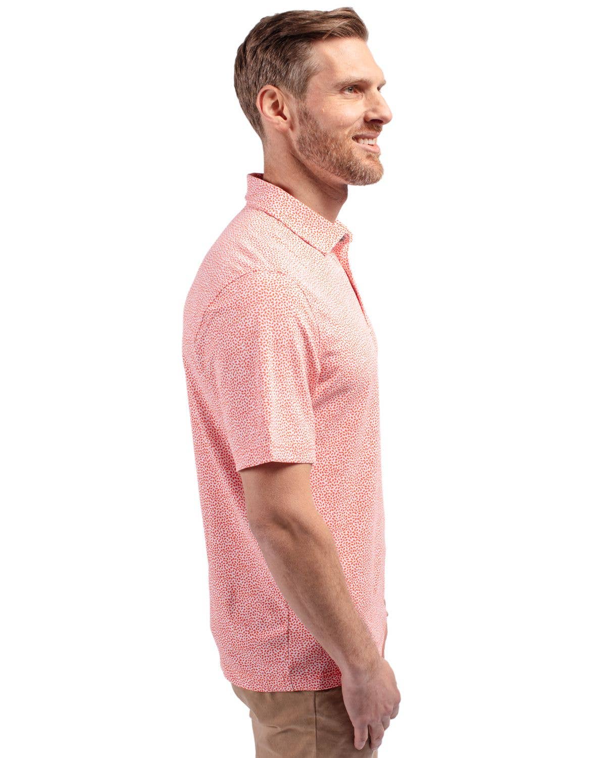 Cutter & Buck Virtue Eco Pique Botanical Print Recycled Polo