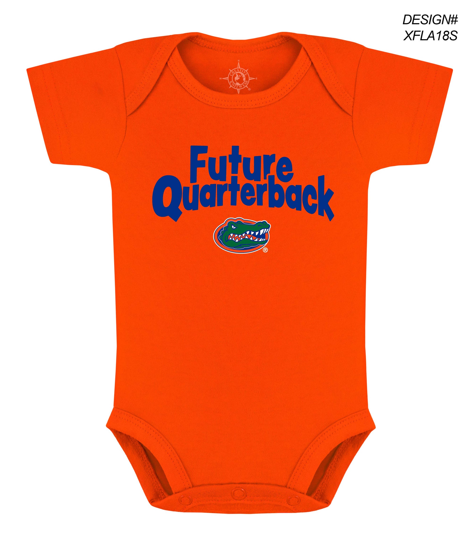 Florida Gators Infant Bodysuit: Screen-print : Royal / Florida + Gator / 12 Months