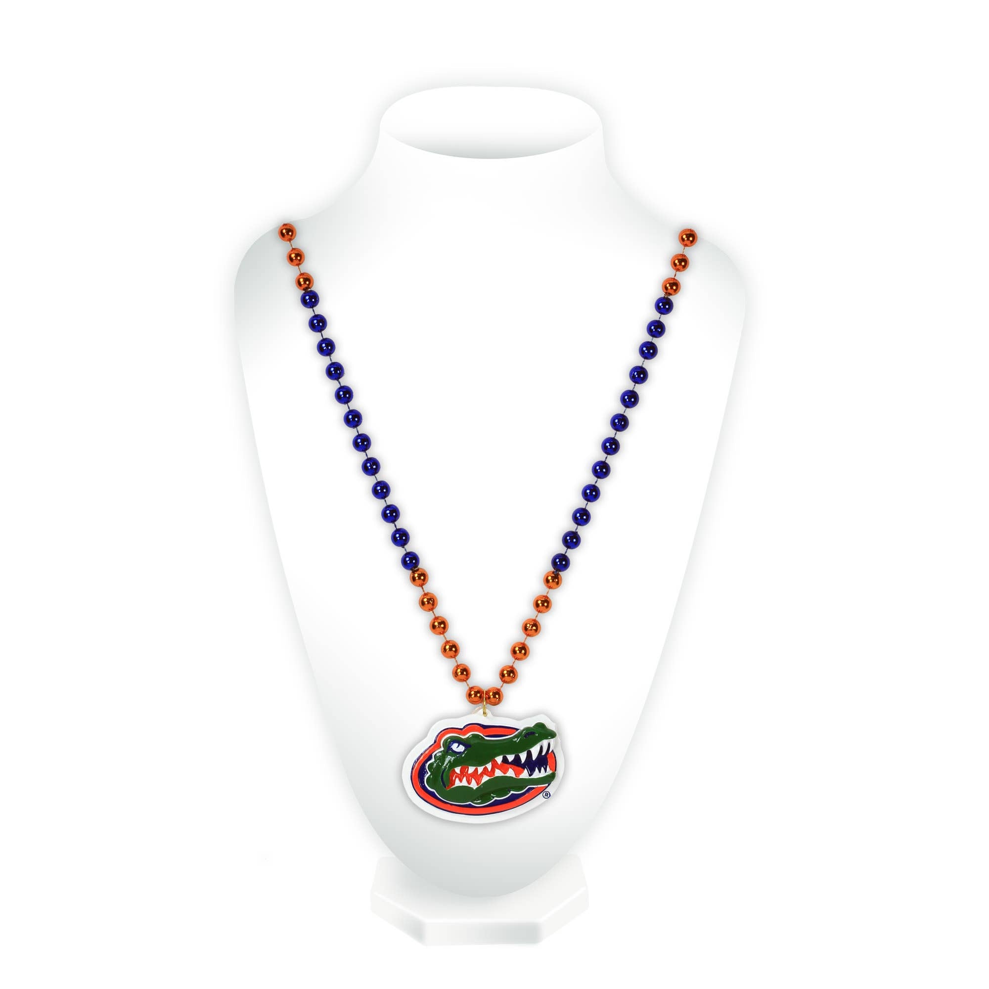 NCAA  Florida Gators  Bead Necklace With Molded Medallion