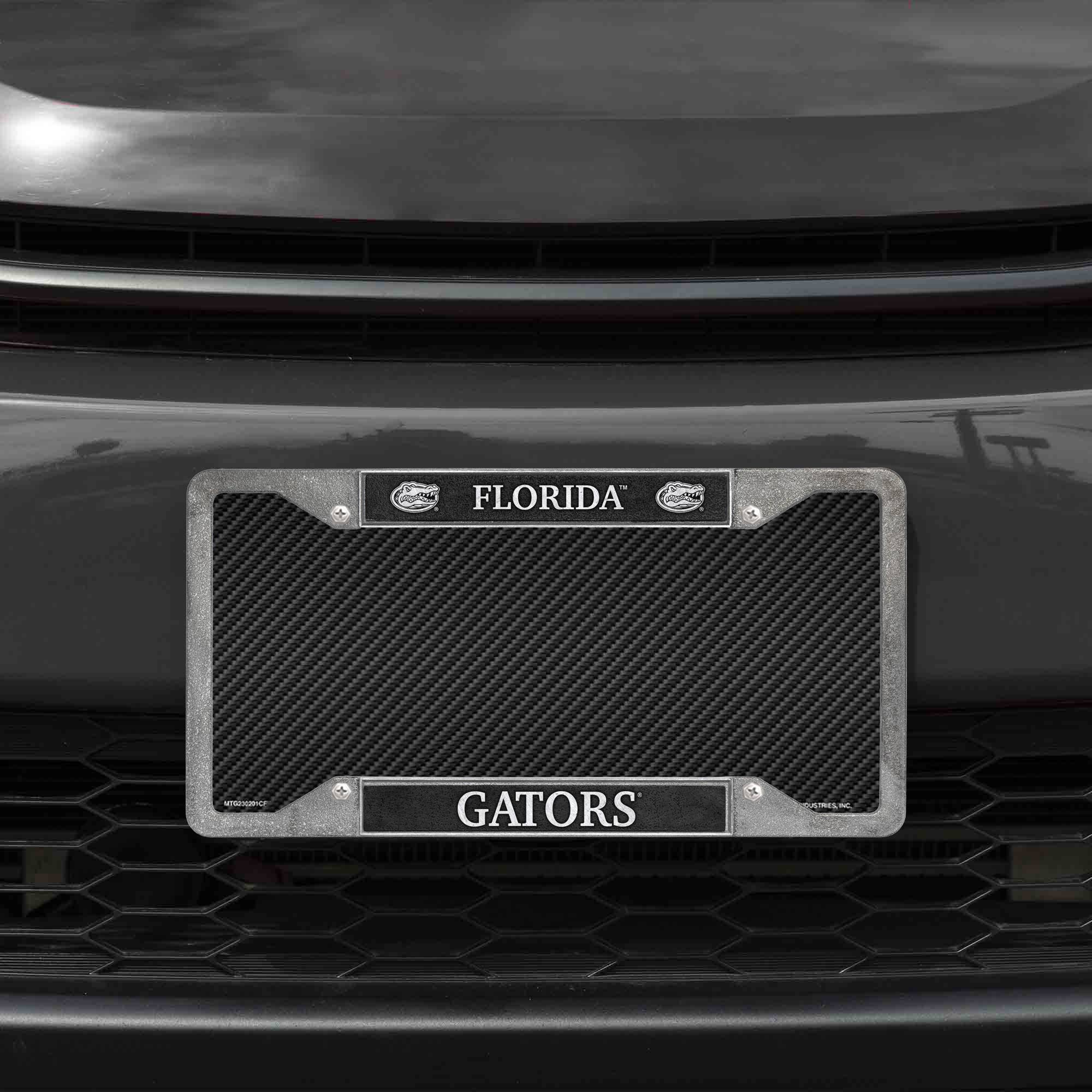 NCAA  Florida Gators  Pewter License Plate Frame 12" x 6"