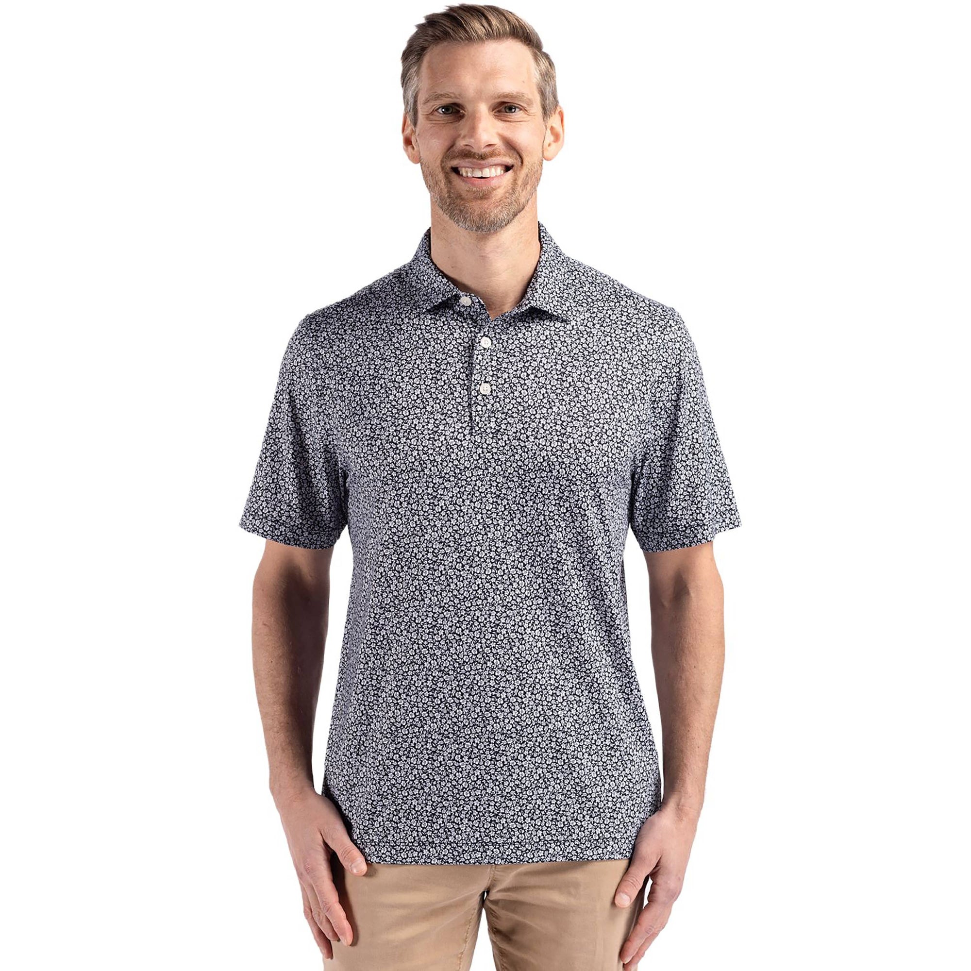 Cutter & Buck Pike Eco Flora Print Mens Polo