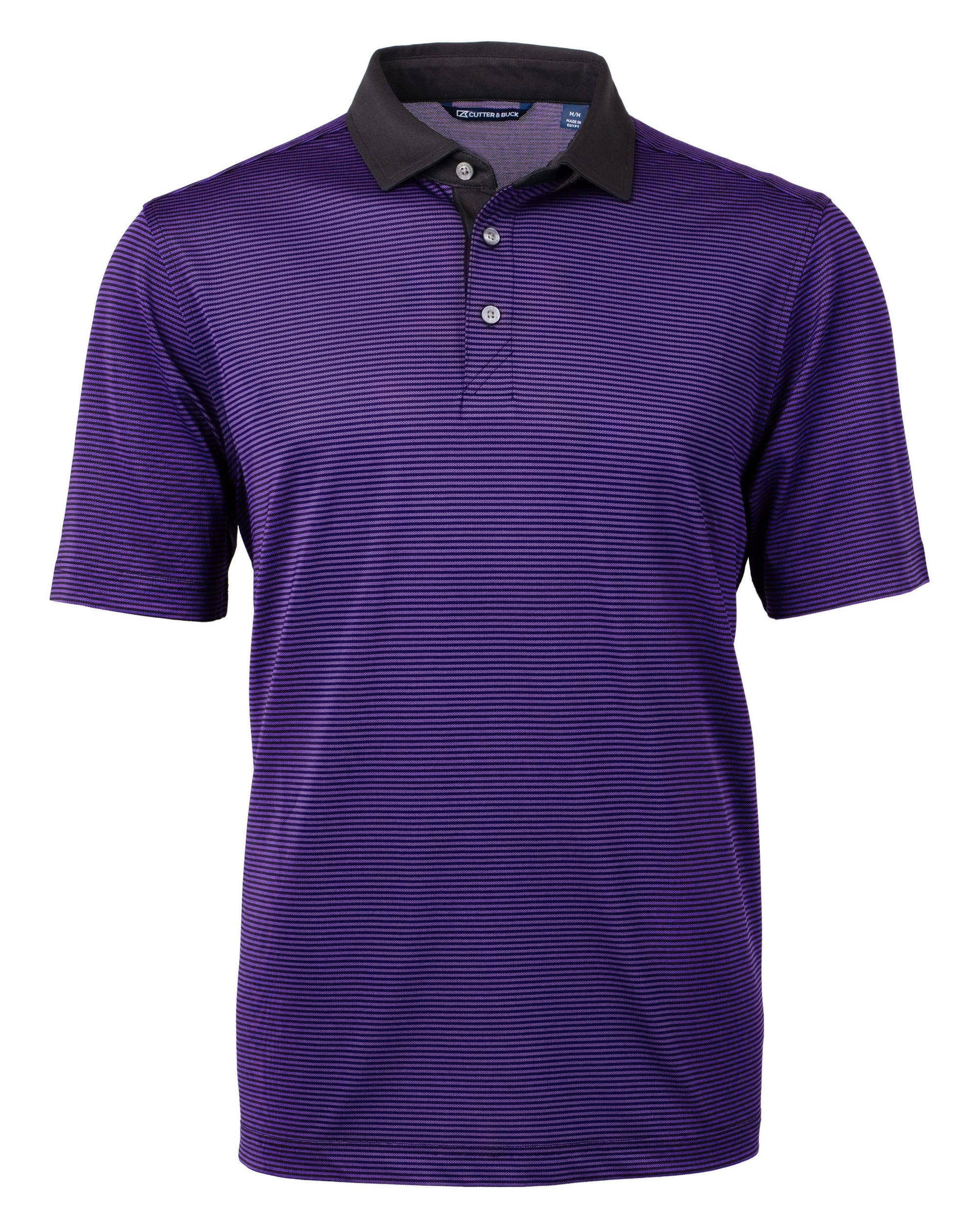 Cutter & Buck Virtue Eco Micro Stripe Recycled Mens Polo